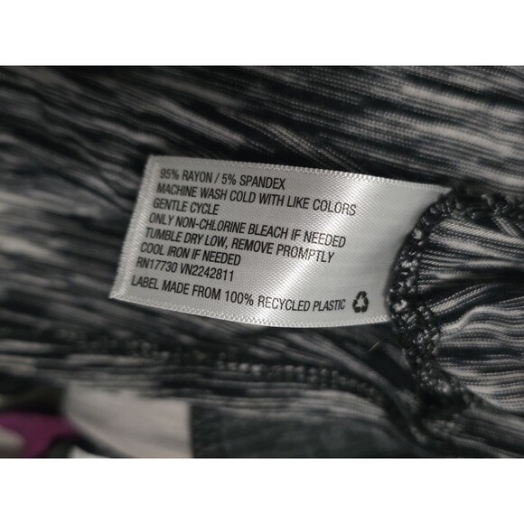 Merona Sleeveless Maxi Dress White Black Heathered with Elastic‎ Waist Sz Medium - Picture 11 of 11